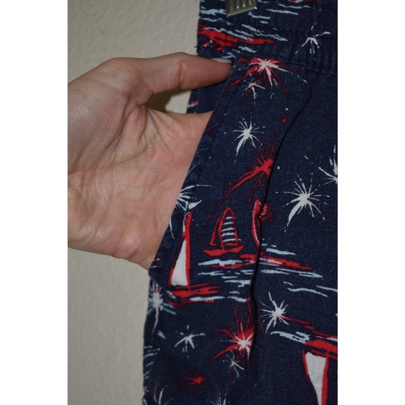 ⭐️ Old Navy Print Linen Shorts Navy Blue Size XS - Picture 6 of 6